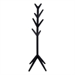Benjara Margo Coat Rack- 8 Hooks and Tree Inspired Design- Black Solid wood