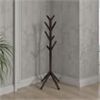 Benjara Margo Coat Rack- 8 Hooks and Tree Inspired Design- Brown Solid wood