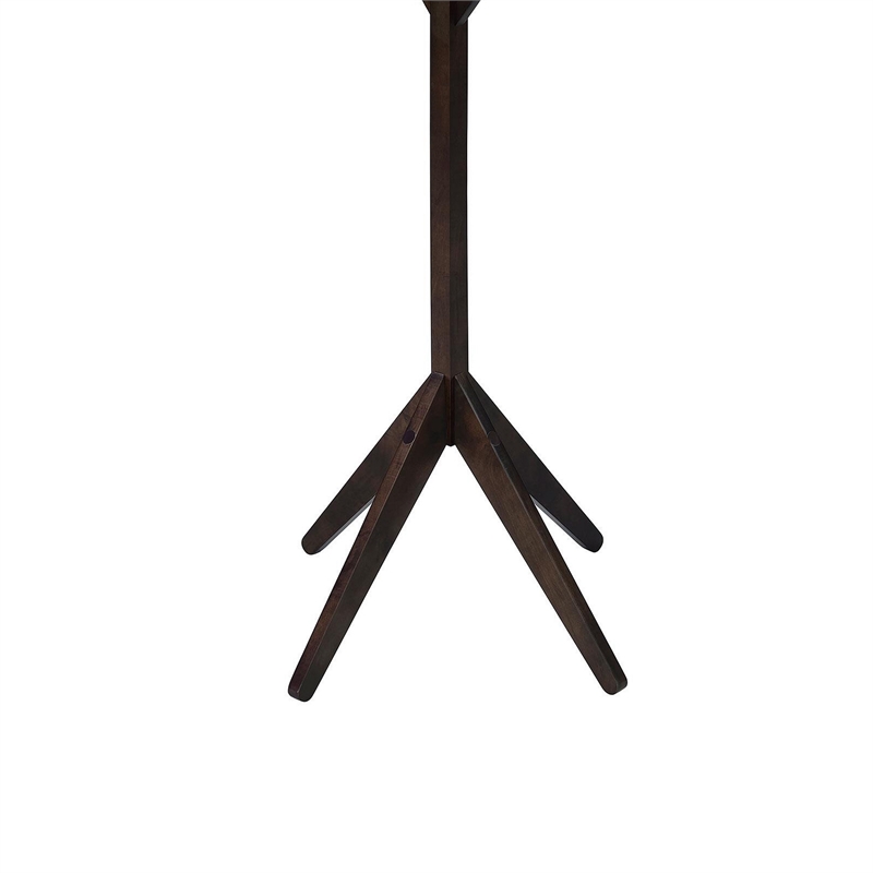 Benjara Margo Coat Rack- 8 Hooks and Tree Inspired Design- Brown Solid wood