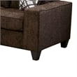Benjara Marlow Sofa- Chocolate Brown Chenille- 2 Accent Throw Pillows- 83 Inch