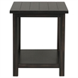 Benjara Ayne Side End Table- 1 Bottom Shelf- Black Wood Frame- Square 20 Inch
