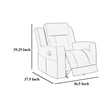 Benjara Krio Manual Recliner Chair- 37 Inch- Modern Charcoal Gray Faux Leather