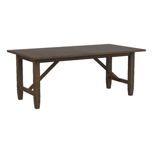 Benjara Andy Dining Table- Removable Leaf- Rectangular Brown Wood 76-94 Inch