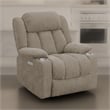 Benjara Limi Power Lift Recliner Chair- Camel Brown- USB Port- Cupholders