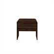 Benjara Maria Side End Table- Drawer and Waterfall Style- Brown Wood 22 Inch