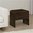 Benjara Maria Side End Table- Drawer and Waterfall Style- Brown Wood 22 Inch