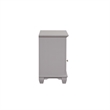 Benjara Limi Nightstand- 1 Drawer- 1 Door Cabinet- Gray Solid Wood- 28 Inch