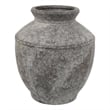 Benjara Accent Vase- Antique Brown Gray Ceramic- Modern Pot Shape- 16 Inch