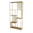 Benjara Tandum Plant Display Stand- Gold Metal 6 Shelves- Modern 71 Inch