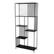 Benjara Tandum Plant Display Stand- Black Metal 6 Shelves- Modern 71 Inch