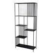 Benjara Tandum Plant Display Stand- Black Metal 6 Shelves- Modern 71 Inch