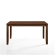 Benjara Accai Dining Table- Angled Legs- Rectangular Walnut Rubberwood 59 Inch