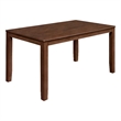 Benjara Accai Dining Table- Angled Legs- Rectangular Walnut Rubberwood 59 Inch
