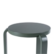 Benjara Mata Stacking Stool Ottoman (Set of 2)- Modern Spanish Moss Green