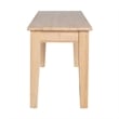 Benjara Nova Dining Bench- Shaker Style- Blonde Oak Brown Rubberwood- 44
