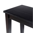 Benjara Nova Dining Bench- Shaker Style- High Gloss Black Rubberwood- 44