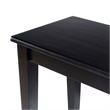 Benjara Dining Bench- Shaker Style- High Gloss Black Rubberwood- 44