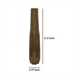 Benjara Tasha Vase with Geometric Design- Slim Profile Bronze Ceramic 32 Inch
