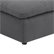 Benjara Hobo Square Ottoman- Charcoal Gray Fabric- Foam Cushions- 40 Inch