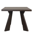 Benjara Kiana Dining Table- Dark Brown Solid Rubberwood- Rectangular 72 Inch