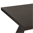 Benjara Kiana Dining Table- Dark Brown Solid Rubberwood- Rectangular 72 Inch