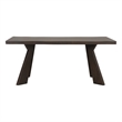 Benjara Kiana Dining Table- Dark Brown Solid Rubberwood- Rectangular 72 Inch