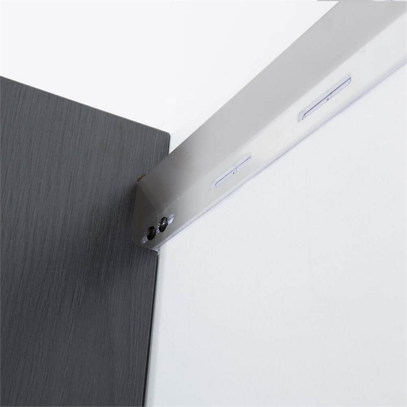 Benjara Asti Garage Wall Storage Cabinet- 32 Inch- 2 Doors- Gray Metallic