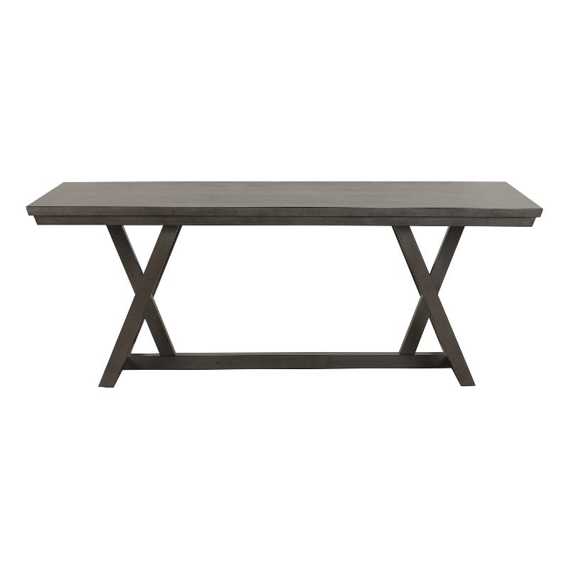 Benjara Ghy Dining Table- Brown Solid Acacia Wood- Rectangular 80