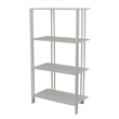Benjara Plant Display Stand- White Metal- 4 Shelves- Modern Style- 38 Inch