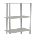 Benjara Plant Display Stand- White Metal- 4 Shelves- Modern Style- 38 Inch