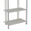 Benjara Plant Display Stand- White Metal- 4 Shelves- Modern Style- 38 Inch
