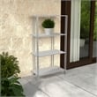 Benjara Plant Display Stand- White Metal- 4 Shelves- Modern Style- 38 Inch