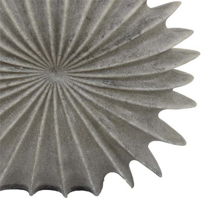 Benjara Wink Accent Vase- Sea Urchin Gray Resin Statuette- Modern 20 Inch