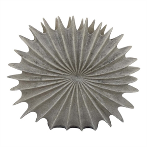 Benjara Wink Accent Vase- Sea Urchin Gray Resin Statuette- Modern 20 Inch