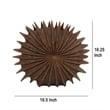 Benjara Wink Accent Vase- Sea Urchin Brown Resin Statuette- Modern 20 Inch