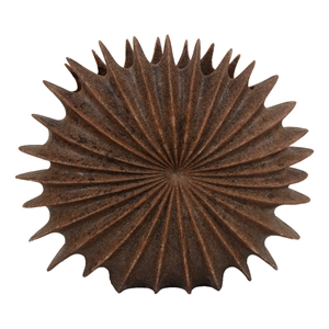 Benjara Wink Accent Vase- Sea Urchin Brown Resin Statuette- Modern 20 Inch