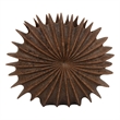 Benjara Wink Accent Vase- Sea Urchin Brown Resin Statuette- Modern 20 Inch