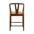 Benjara Cera Counter Stool Chair- Handwoven Rope- Cappuccino Brown