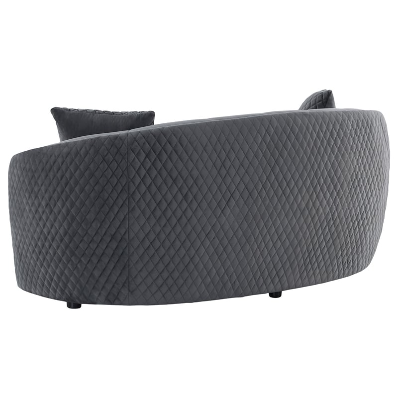 Benjara Buo Curved Loveseat- 73