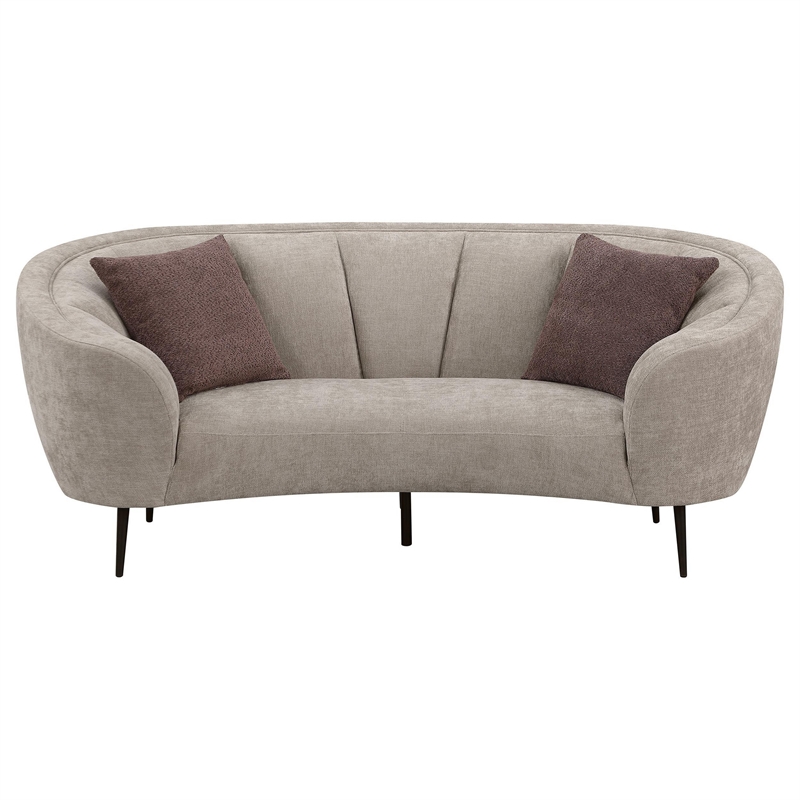 Benjara Zui Curved Loveseat- 84