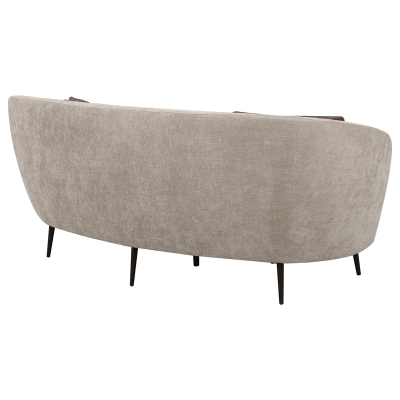 Benjara Zui Curved Loveseat- 84