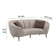 Benjara Zui Curved Loveseat- 84