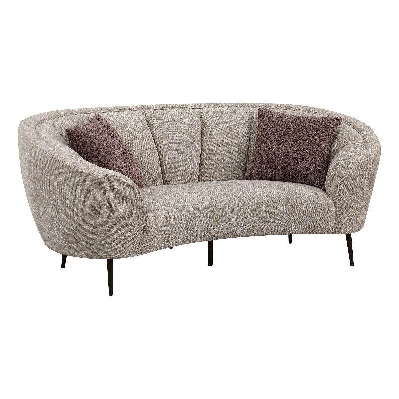 Benjara Zui Curved Loveseat- 84
