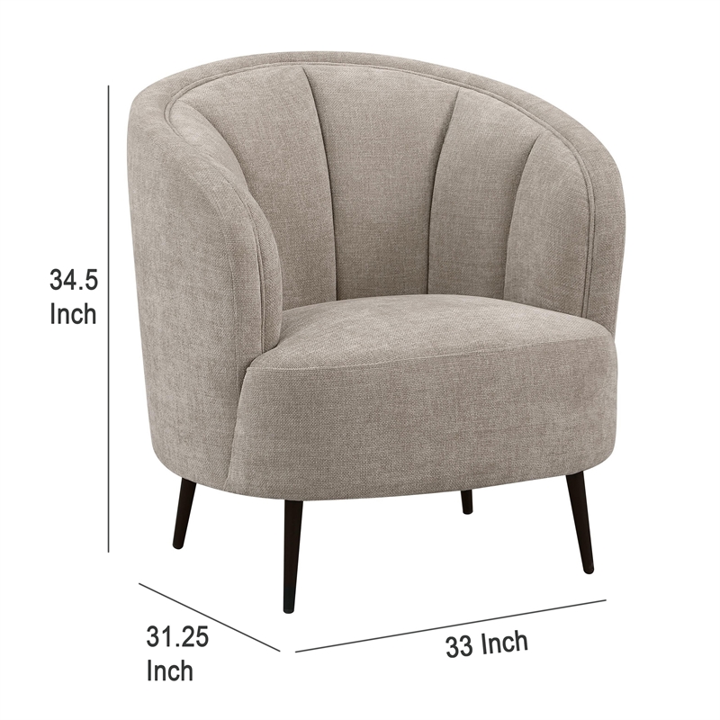 Benjara Zui Curved Accent Armchair- 33