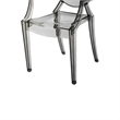 Benjara Lily 4pc Indoor Outdoor Dining Armchairs- Clear Gray Plastic