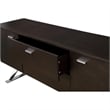 Benjara Rix Sideboard Buffet Console- 2 Door- X Chrome Legs- Brown 69 Inch