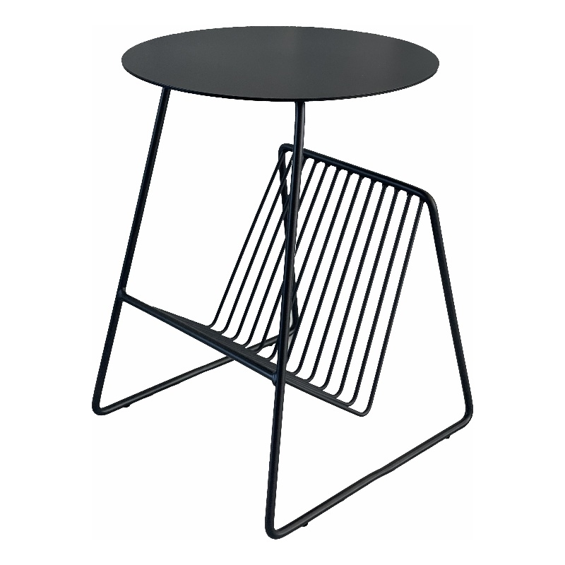 Benjara Zeo Side End Table w Magazine Rack- 14