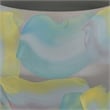 Benjara Accent Flower Vase- Brushstroke Pattern Blue Yellow Ceramic- 10 Inch