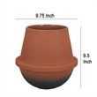 Benjara Decorative Flower Vase- Terracotta Inspired Orange Ceramic 10 Inch