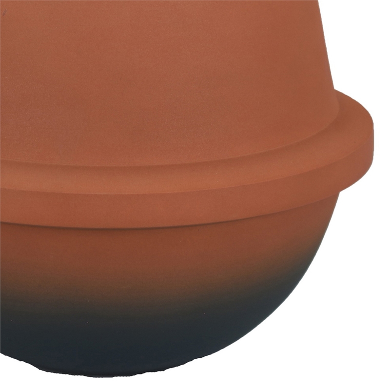 Benjara Decorative Flower Vase- Terracotta Inspired Orange Ceramic 10 Inch